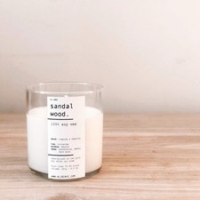 SANDALWOOD  100 SOY WOODEN WICK CANDLE