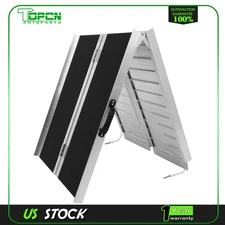10ft Aluminum Multi-Folding Wheelchair Scooter Mobility Ramp Portable 600 LB