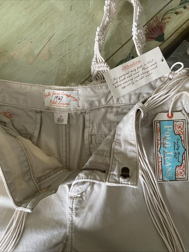 NWT Polo Ralph Lauren VTG Ladies Sz 10 Tan Mid Rise Zip With Or.Boho Belt Pants - Picture 12 of 24