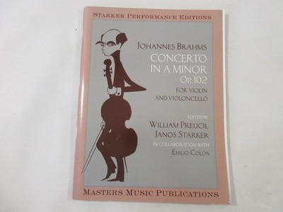 Brahms Double Concerto in A Minor Op. 102 Violin Cello Piano Sheet Music Starker
