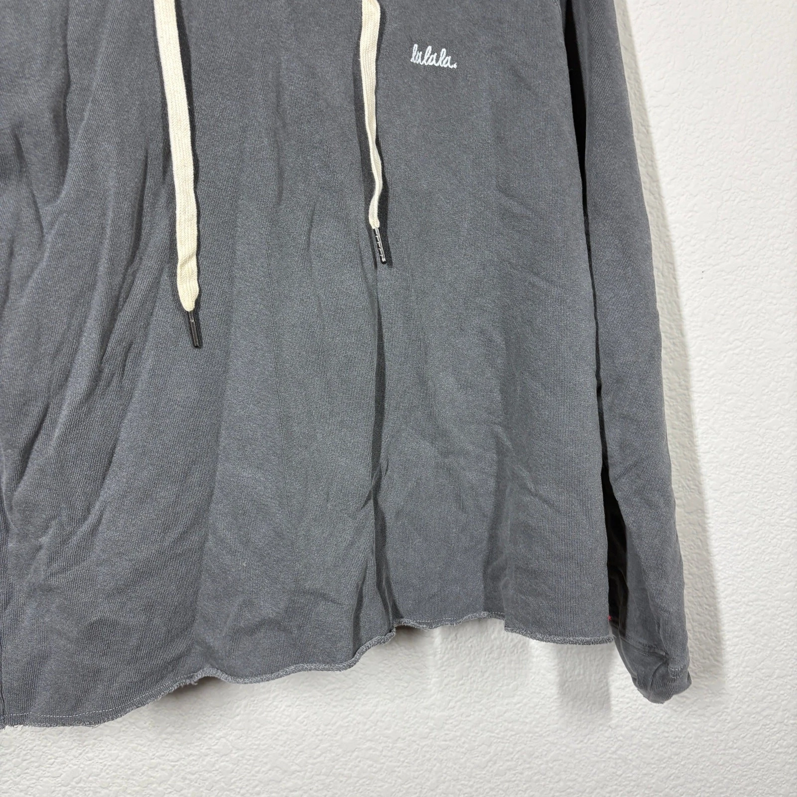 VETEMENTS N:Philanthropy Large Kolton Lala felpa con cappuccio grigio cotone pullover maniche lunghe