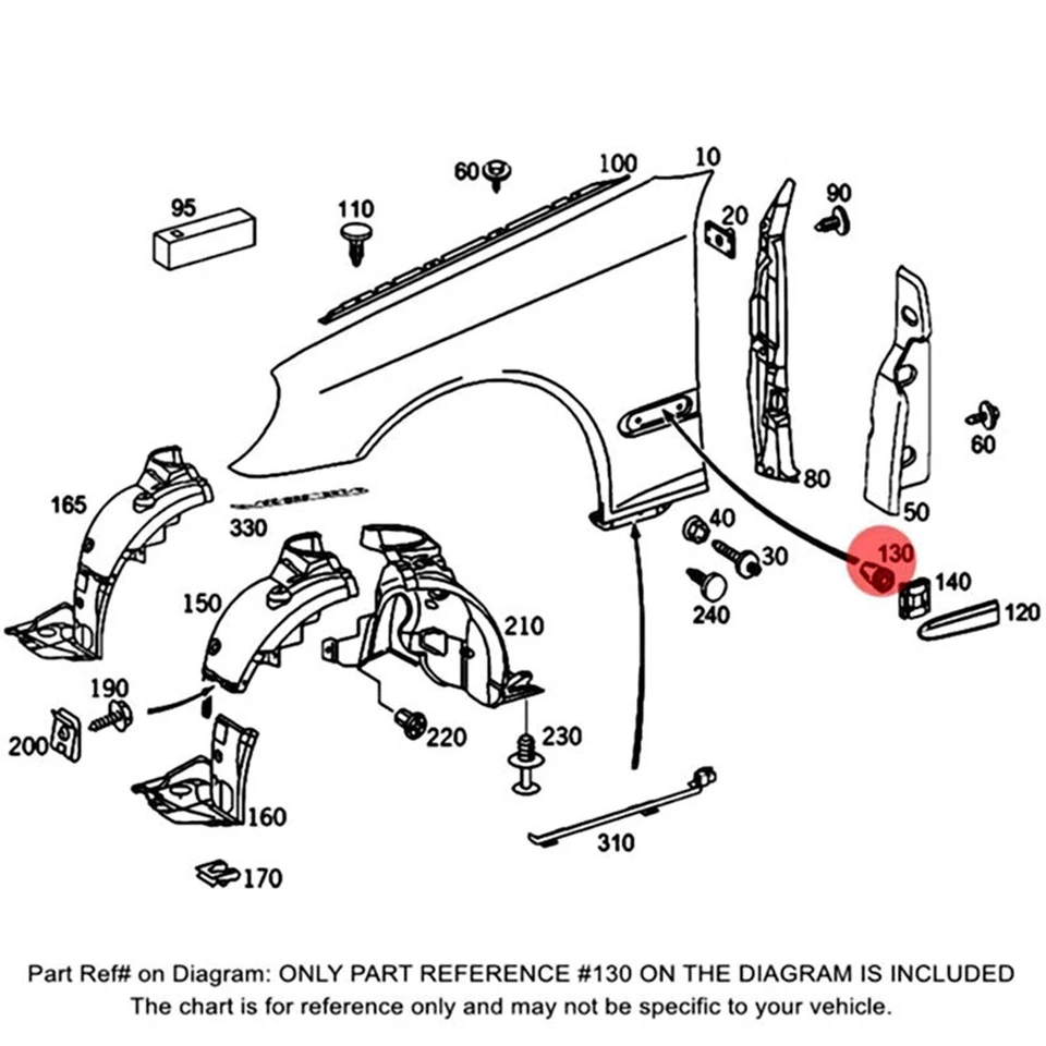 Juego de 4 clips de moldura para Mercedes W202 W210 C220 C230 C280 C36 E300 0019887681 Foto 2 de 4