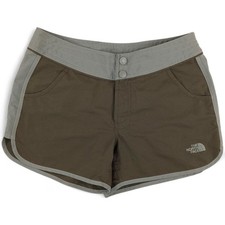 The North Face Womens Board Shorts Size 8 Medium Brown Hiking Pockets Athletic