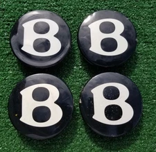 Four Factory Bentley Center Caps Original Genuine OEM Wheel Button B 3W0601170F