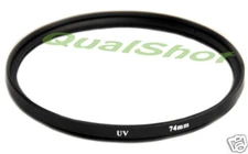 LOT OF 10: 74mm MULTI COATED UV Filter for Camera Lens