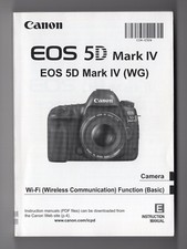 Canon EOS 5D Mark IV Genuine Camera Instruction Manual / Guide In English