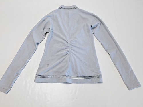 Ivivva Shirt 10 Gray Twist Front Long Sleeve Activewear h - Picture 3 of 4