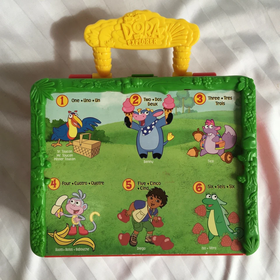 Fisher-Price Dora The Explorer Picnic Fiesta School Box Games Nick Jr Vintage - Image 3 of 4