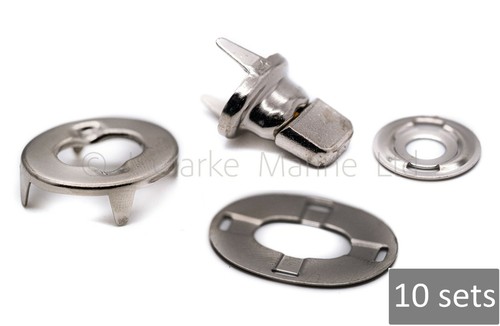 10 x Turnbutton cloth to cloth DOT fastener boat canopy cover turnbuckle stud - 第 1/6 張圖片