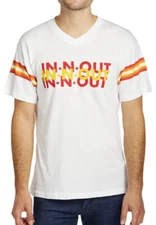 In-N-Out Burger Cult Classic Retro V-Neck Vintage Football T-Shirt Unisex Size L