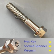 M10 x 1.5 x 55mm Titanium Hex Socket Screw Ti Flange Hex Bolts