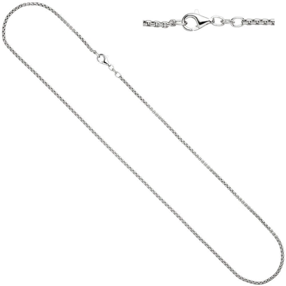Collana Veneziana In Argento 2,5Mm, 925 Argento, Ovale, 50Cm, Unisex - Immagine 2 di 2