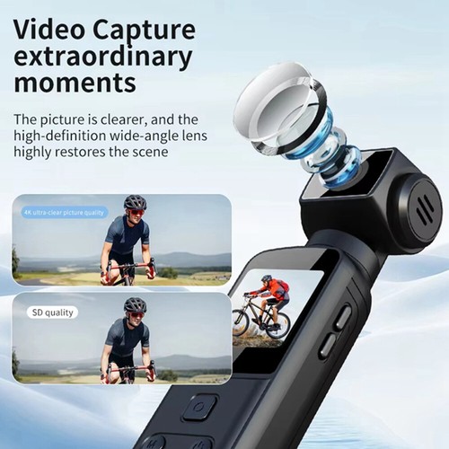 4K Body Camera with External Microphone Mini Video Audio Pocket Cam 270° Rotate - Picture 15 of 24