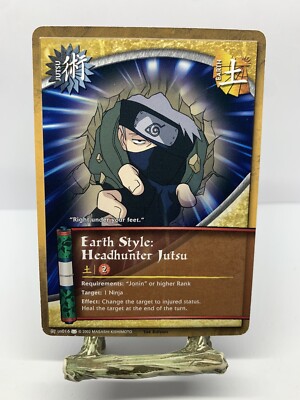 Naruto CCG - Earth Style: Headhunter Jutsu 016 1st Edition Shonen Jump s