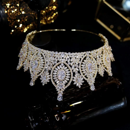 Luxury Bridal Headpiece Wedding Accessories Tiaras Crowns Hair Crystals Jewelry - Picture 15 of 19