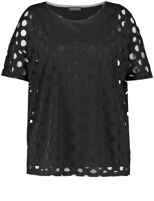 SAMOON Shirt by Gerry Weber NEU T-Shirt Double-Layer schwarz Damen Gr.54