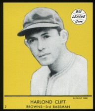 1941 Goudey (Yellow 1988 Reprint) #2 Harlond Clift St. Louis Browns