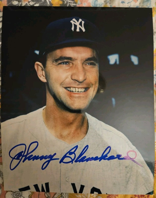 Johnny Blanchard Signed Autograph 8x10 Photo New York Yankees 