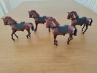 VINTAGE Cowboy Horse Toys Johnny West Marx compatible Lot of 4