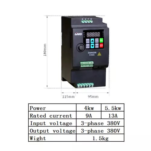 220V 380V 1.5KW 2.2KW 4KW 5.5KW Frequenzumrichter Frequenzumwandler Inverter VFD - Photo 23/33