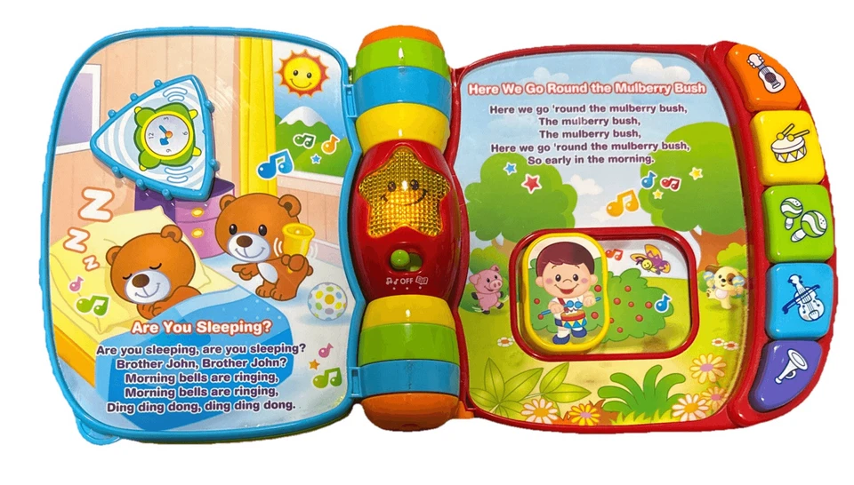 VTech Musical Rhymes Book Baby & Toddler Toy Educational Learning Red 6-36 Month - Image 4 of 4