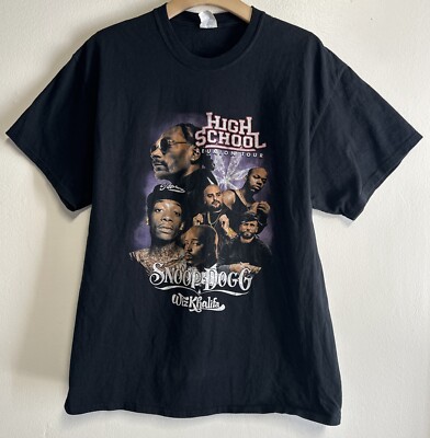 High School Reunion Tour Snoop Dogg Wiz Khalifa T-Shirt Black XL