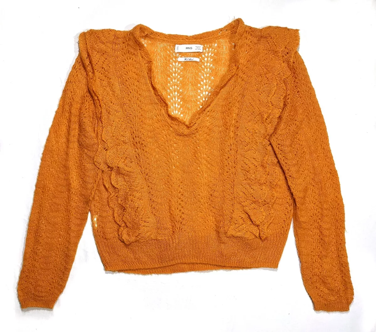 Mango shop orange sweater