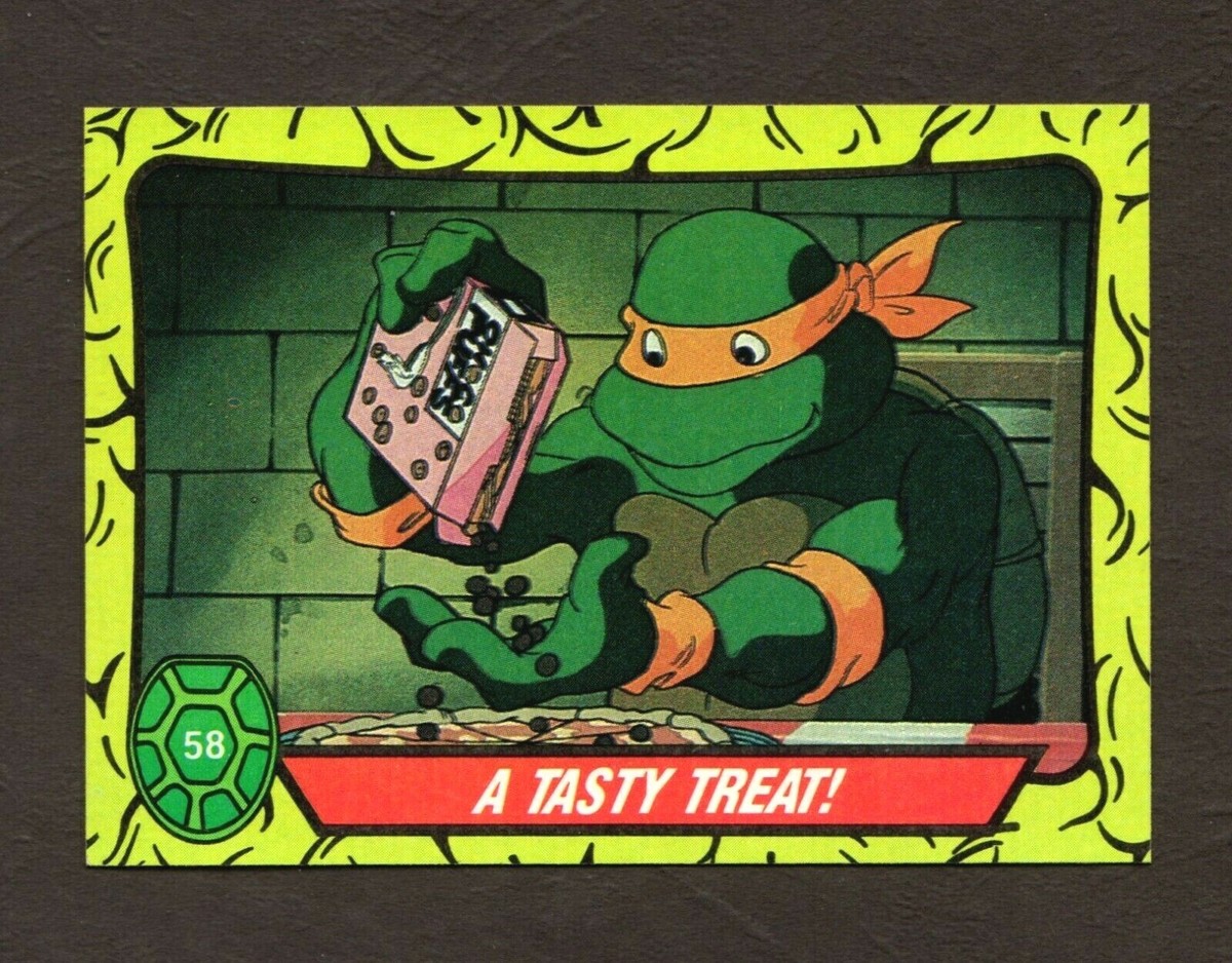 1989 Topps Teenage Mutant Ninja Turtles Card #58 - A Tasty Treat