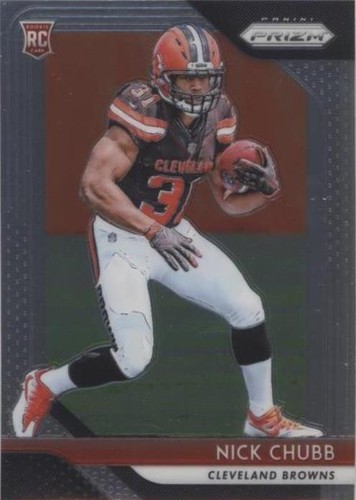 2018 Panini Prizm Nick Chubb Rookie Hyper #/275 PSA 10 SSP RC #213