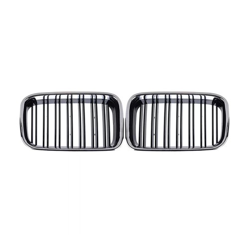 For BMW E36 318IS 325i M3 92-96 Front Kidney Grille Grill Chrome Gloss Black - Picture 11 of 11