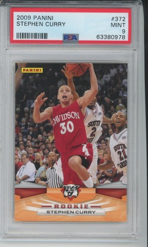 2009 Panini Stephen Curry #372 ROOKIE RC PSA 9 Graded Card NBA 09