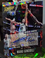 2017-18 Panini Prestige - Bonus Shots Signatures Manu Ginobili #27 Crystal (AU)