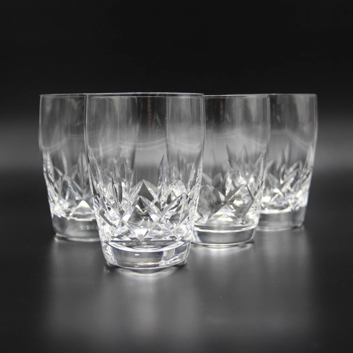 1955-1968 STUART Crystal Carlingford Pattern 5oz Flat Tumblers Made in England
