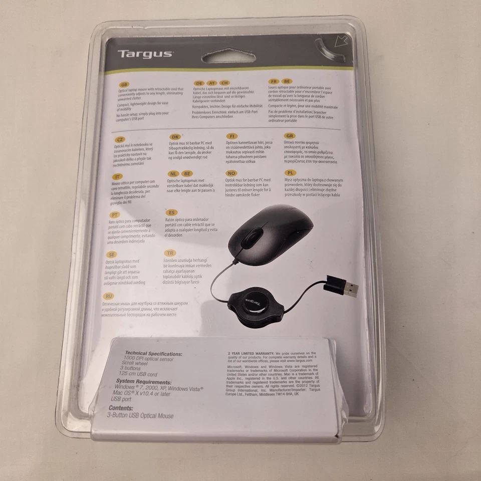 Targus Compact Optical Mouse Black New & Sealed - Image 2 of 4