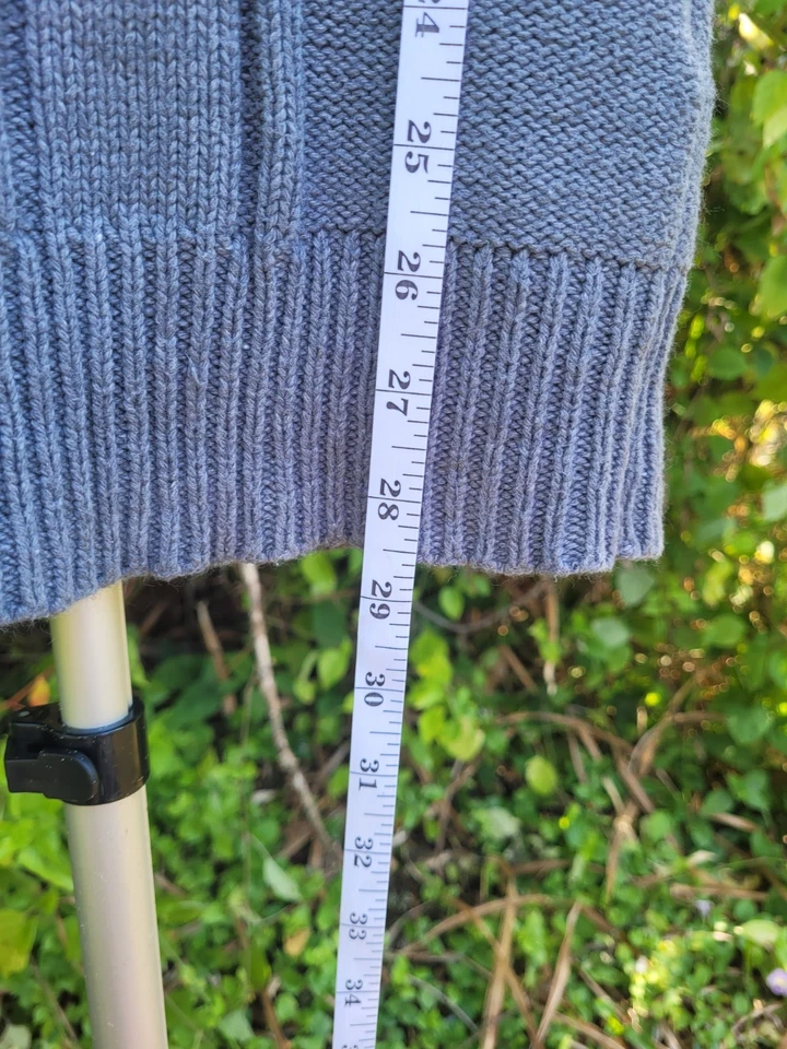 Suéter Henley tejido con cable Hollister vintage Y2K mezcla de pelo de conejo talla L gris Foto 4 de 4