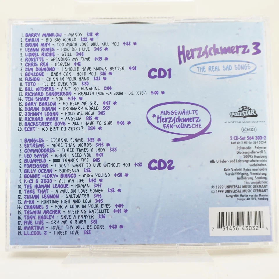 Various – Herzschmerz 3 | CD | Zustand sehr gut - Bild 2 von 2
