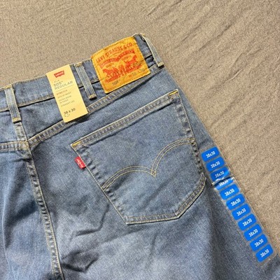 Levis 505 Regular Fit Mens Jeans 38x30 Medium Wash Stretch Straight Leg