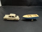 MATCHBOX LESNEY FORD PREFECT AND METEOR BOAT WITH TRAILER--Y731