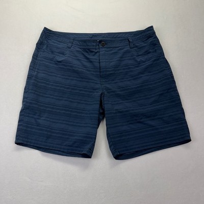 Kuhl Performance Shorts Mens 42 Blue Textured Stripe Hiking Outdoor Technical