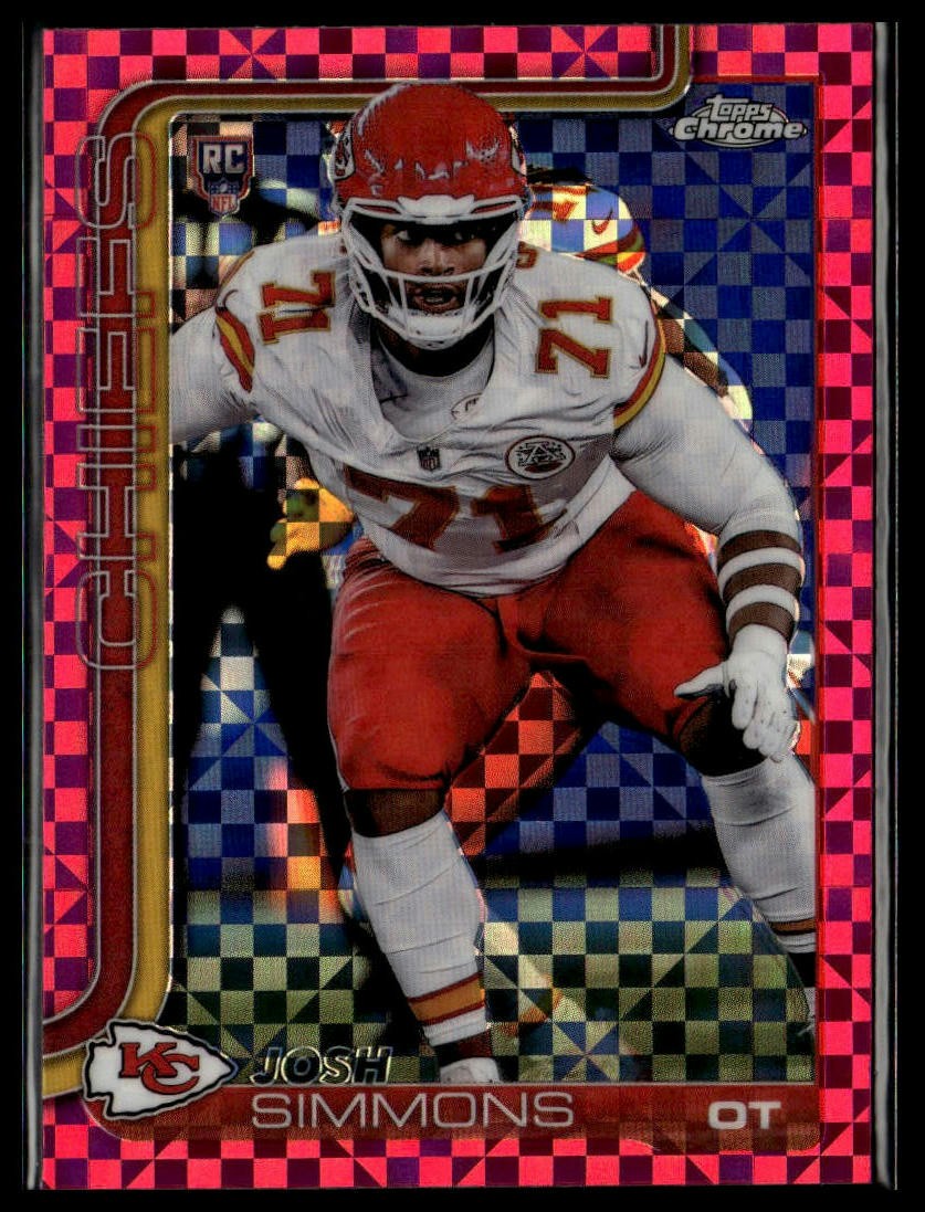 2025 Topps Chrome #304 Josh Simmons Pink X-Fractor