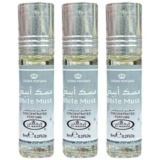 3 Pack White Musk Al Rehab Roll On 6mL Each Perfume Oil Concentrated