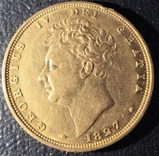1827 George IV Full Sovereign Coin