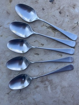 WMF FINESSE Teaspoons Set Of Five, 6 1/8 , Germany, Cromargan, Satin Finish