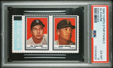 1962 Topps Stamp Baseball Al Kaline, Don Hoak - PSA 6 - Detroit Tigers
