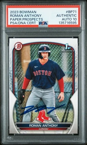 2023 Bowman Roman Anthony 1st Prospect IP Auto PSA 10 Red Sox #BP-71 Authentic