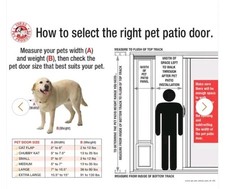 Ideal XL Air-Seal Vinyl DOG Door For Sliding Vinyl Door 76.75 To 78.5 Hi Whi