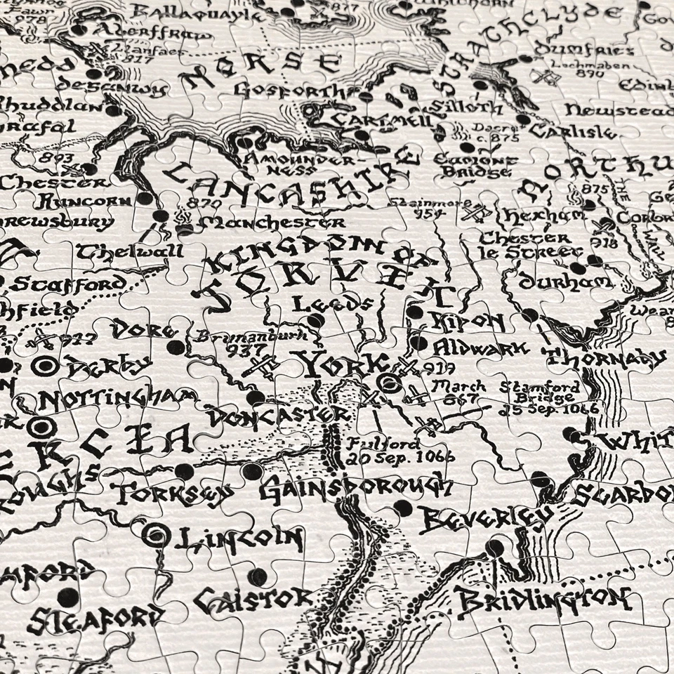 Rompecabezas mapa vikingo Gran Bretaña - 1000 piezas Foto 4 de 4