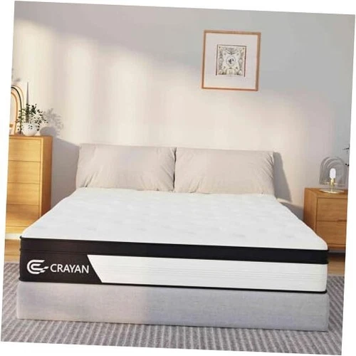  Mattress Hybrid Memory Foam Mattress with Motion Isolation and King 12 Inch