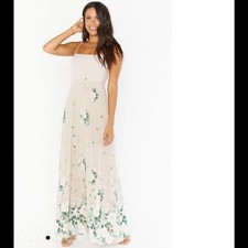 Show me Your Mumu Lauren Tie bouquet toss floral Maxi Dress XS NEW