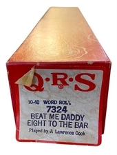 QRS Piano Player Roll Beat Me Daddy Eight to the Bar By Cook